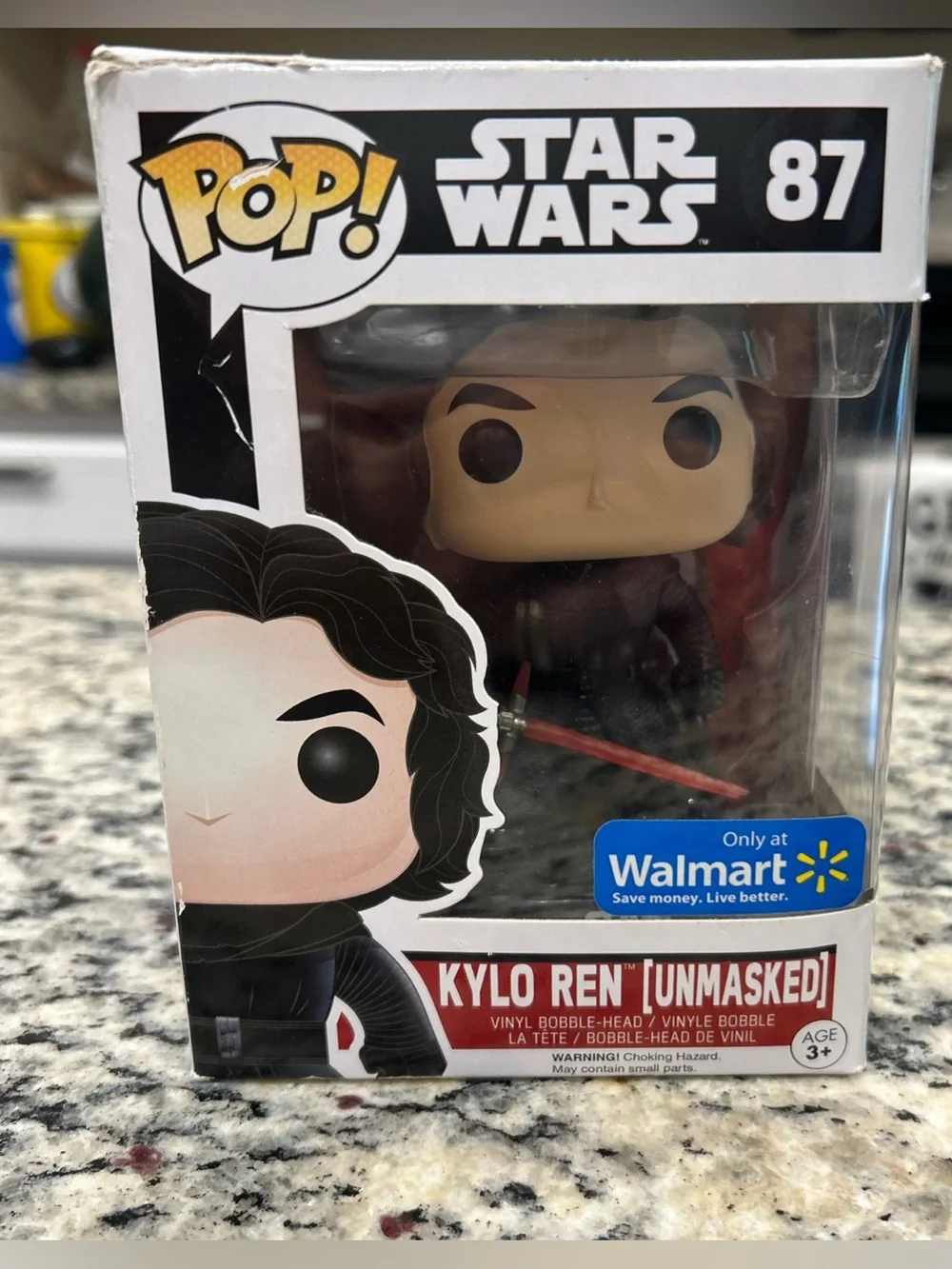 Funko Pop! Star Wars Kylo Ren (Unmasked) #87 - Black & Red